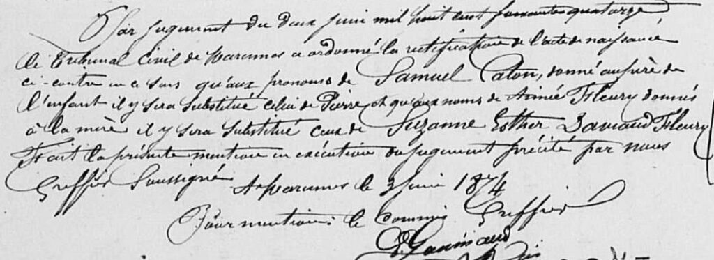 1852 Mentions naissance ARSONNAUD Gabriel